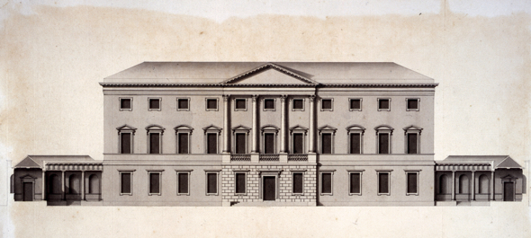 Original architect's drawing of Leinster House by Richard Castle