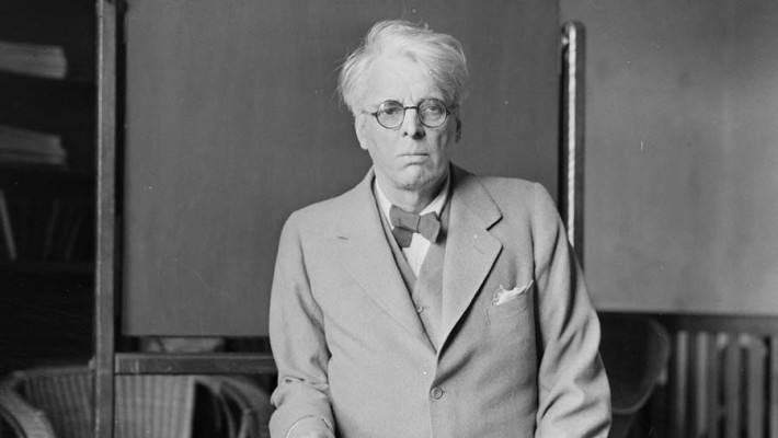 A black and white picture of W.B Yeats