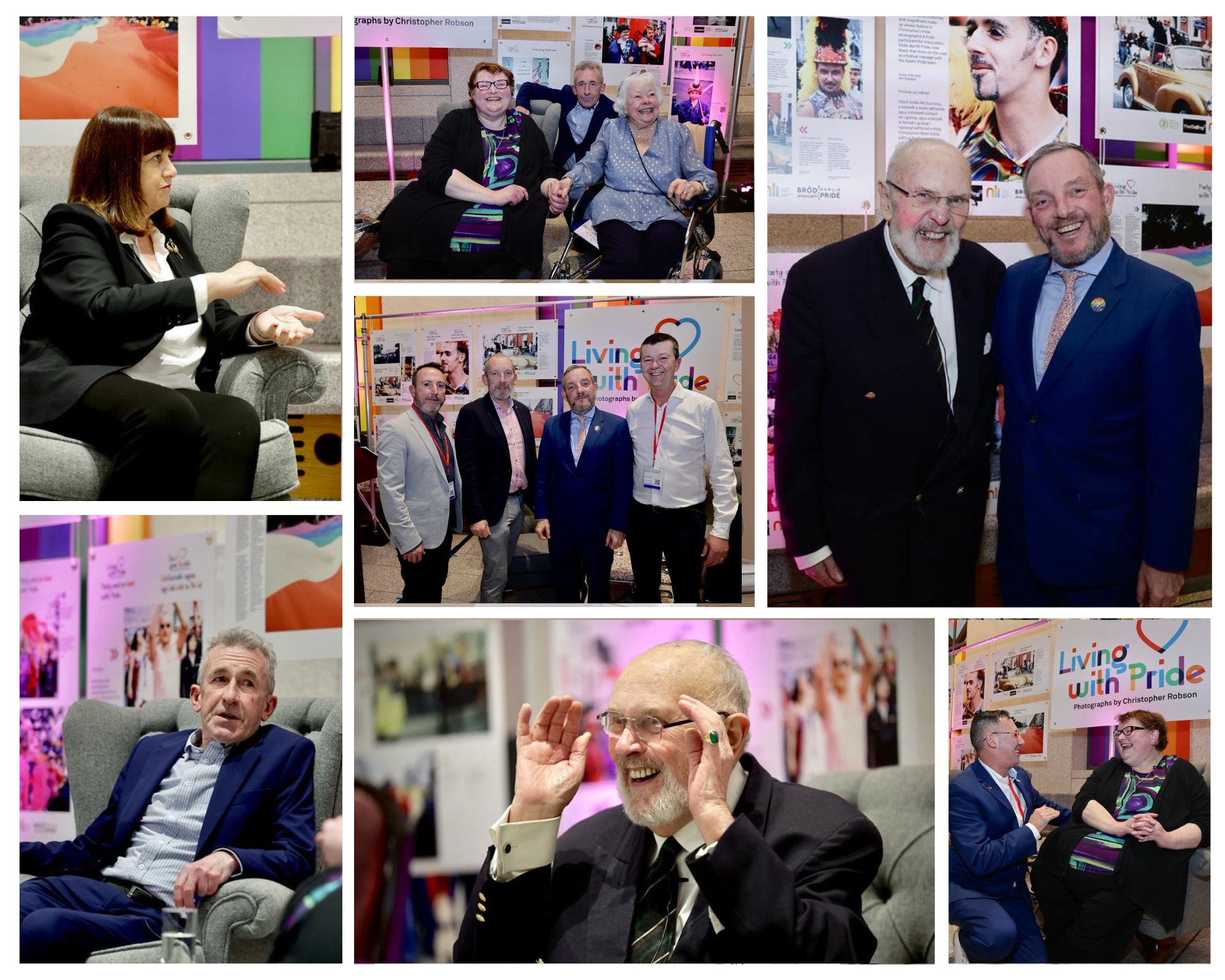 A collage of photos of guests and speakers at Bród 93/23