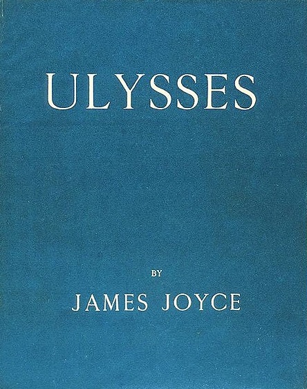 Clúdach tosaigh Ulysses, le James Joyce