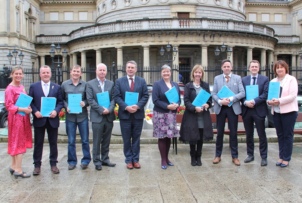 Committee members at the launch of the report